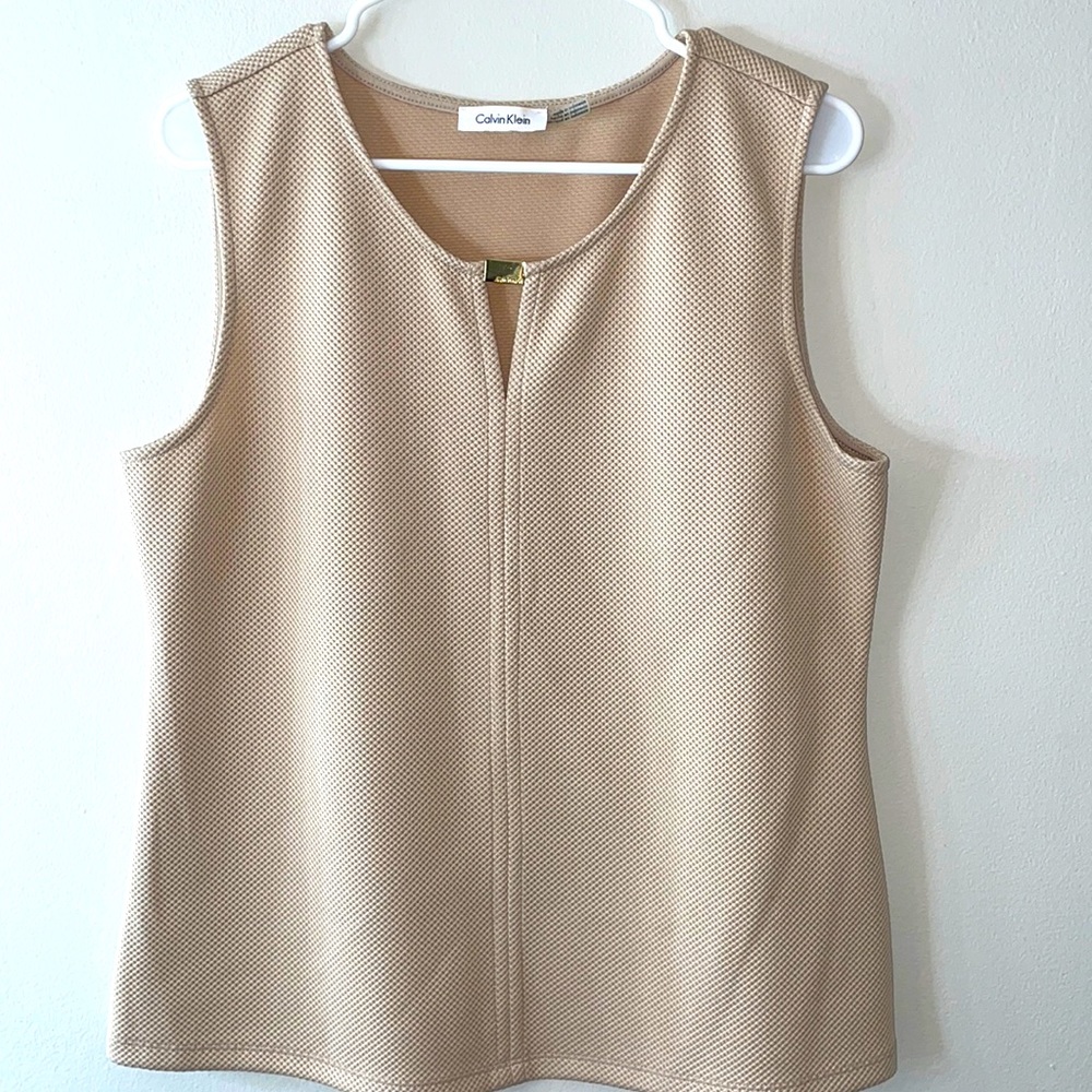 Tan Calvin Klein Blouse